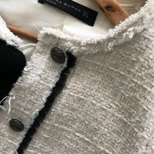 White Chanel style blazer